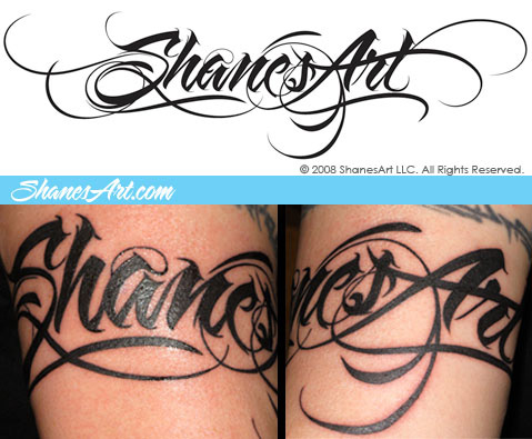 Fancy cursive tattoo fonts Log