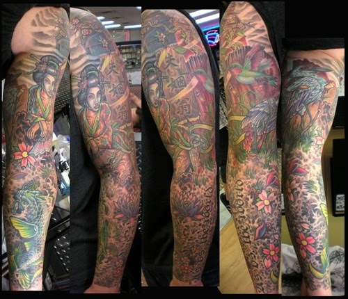 Labels Full Sleeve Tattoo