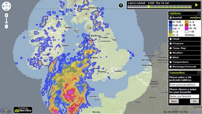 Met Office - Rainfall Radar Weather