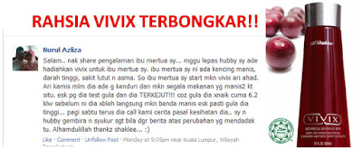 Testimoni vivix diabetes