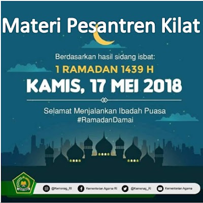 Download Materi Berupa Ebook Untuk Kegiatan Pesantren Kilat Ramadhan 1439 Hijriah Di Sekolah