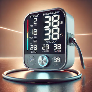 Image of a home blood pressure checking machine that checks blood pressure, pulse rate, oxygen levels in blood.