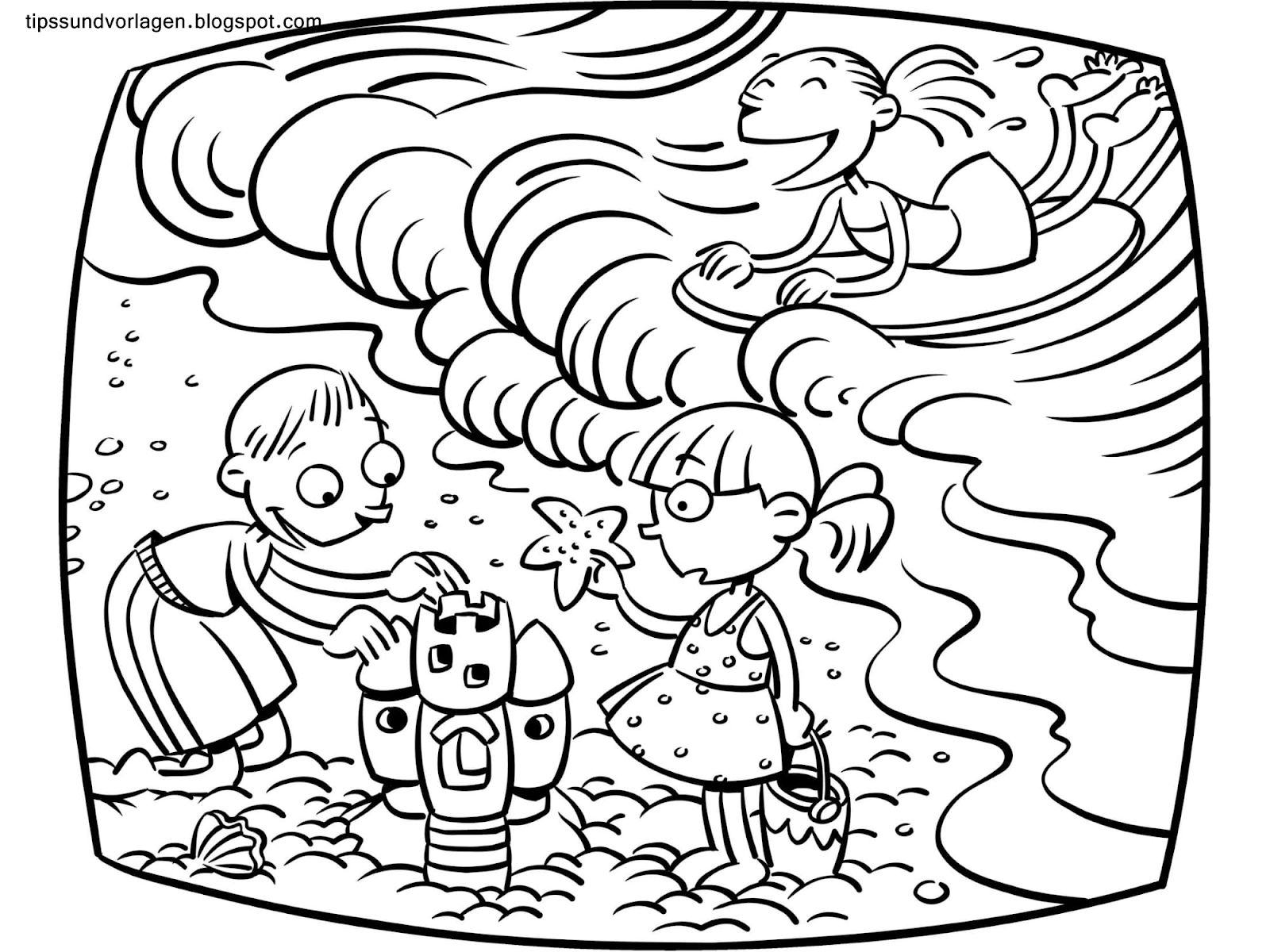 Summer coloring pages for kids 25 - Tipss und Vorlagen