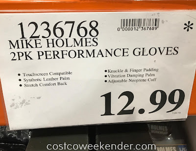 Deal for 2 pairs of Holmes Workwear High-Performance Gloves at Costco