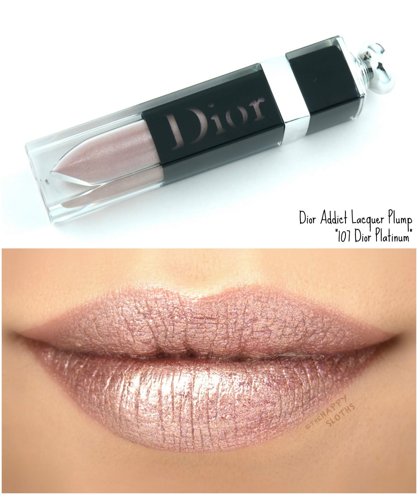 Dior | Dior Addict Lacquer Plump in "107 Dior Platinum": Review and Swatches