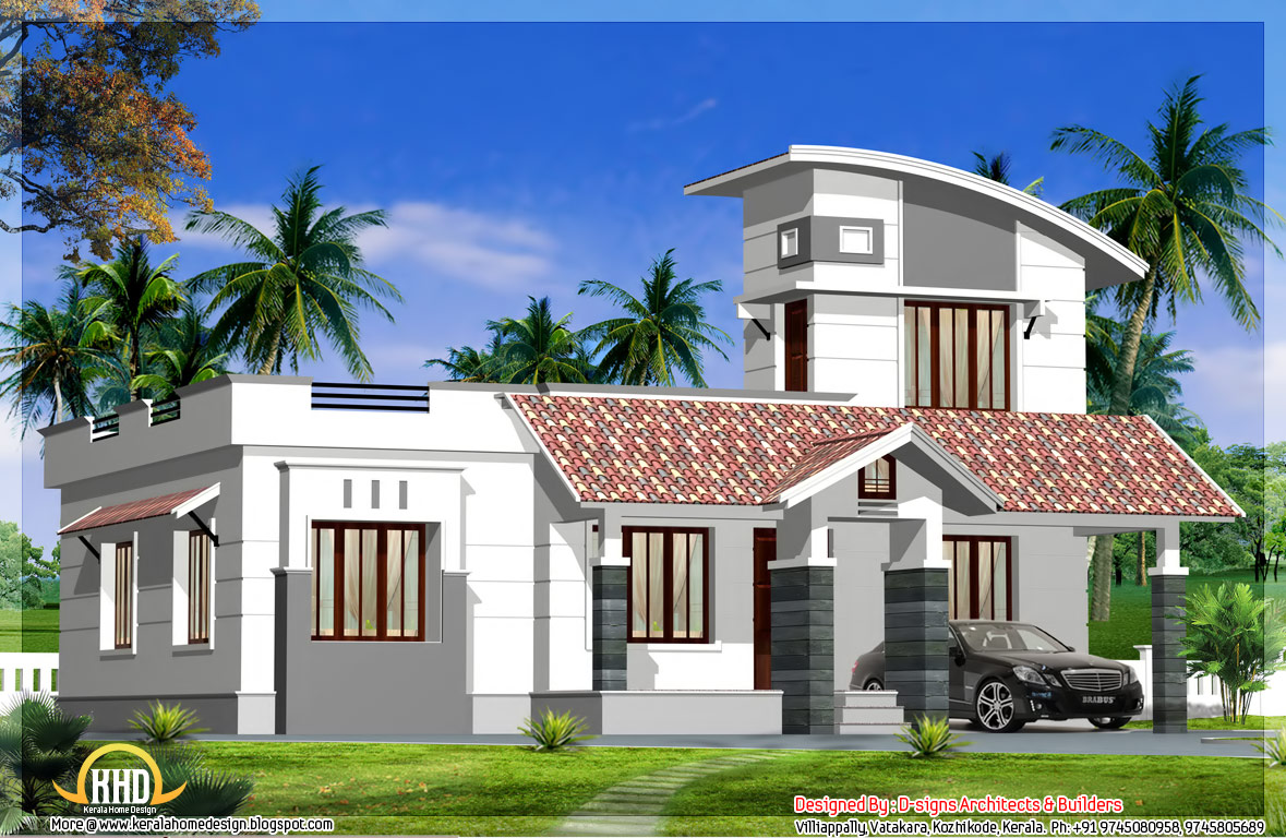 Single floor home  design 1200  Sq  Ft  Kerala home  