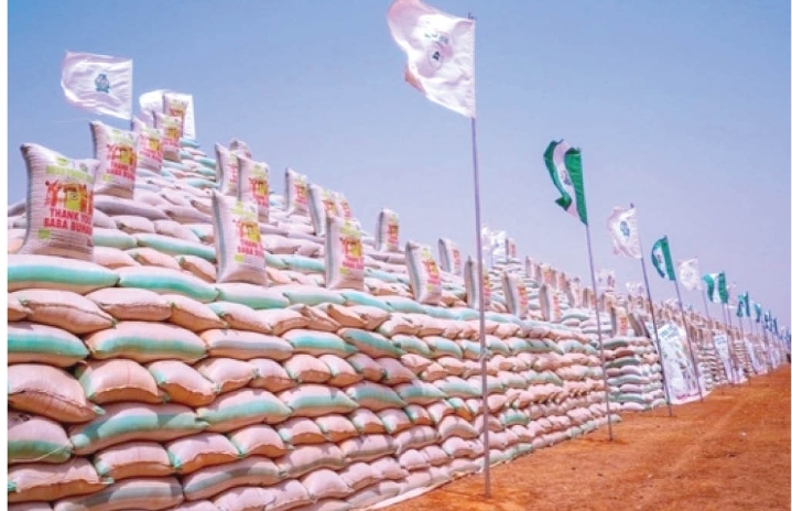 Abuja rice pyramid launched by President Muhammadu Buhari