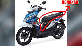 bongkar jok honda beat