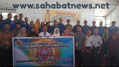 Libatkan Anggota DPRD Sulsel, Karang Taruna Pinrang Gelar Deklarasi Gertak 2018 Dan Sosialisasi Perda