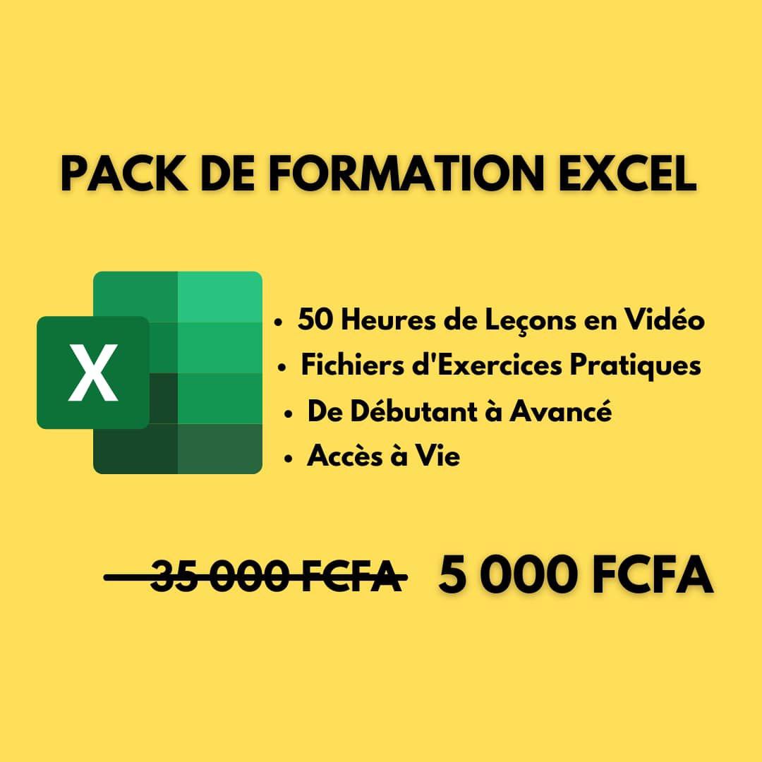 Formation EXCEL à 5000 FCFA
