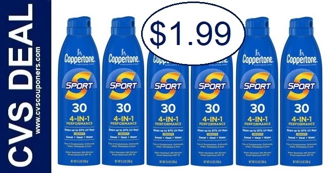 Cheap Coppertone Sunscreen Spray at CVS 7/2-7/8