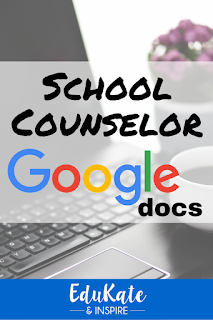 Free Google Docs for School Counselor Organization