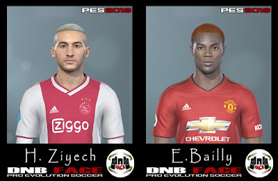 PES 2019 Faces Eric Bailly & Hakim Ziyech by DNB