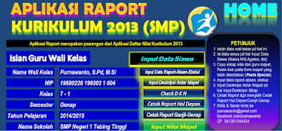 format raport smp kurikulum 2013 excel