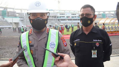 Tinjau Pembangunan Stadion Internasional Banten, Polda Banten  Pastikan Keamanan