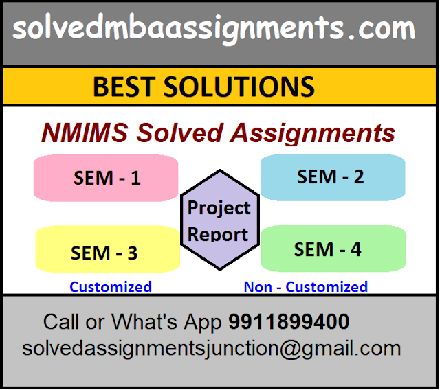 NMIMS Solved Assignments and Project Report 2025