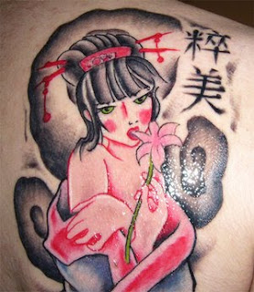 Upper Back Japanese Tattoos Especially Geisha Tattoo Designs With Image Upper Back Japanese Geisha Tattoo Picture 6