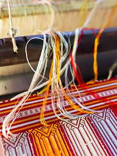 creating silk textiles - loom