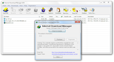 Versi terbaru Internet Download Manager yaitu v6.05 Build 2