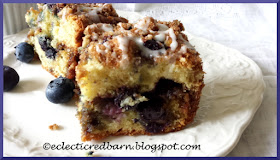 Eclectic Red Barn: Blueberry Coffee Cake with a Nut Streusel