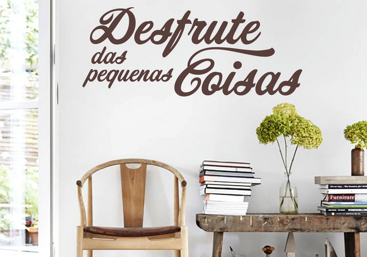 Adesivo de Parede Frase Lettering