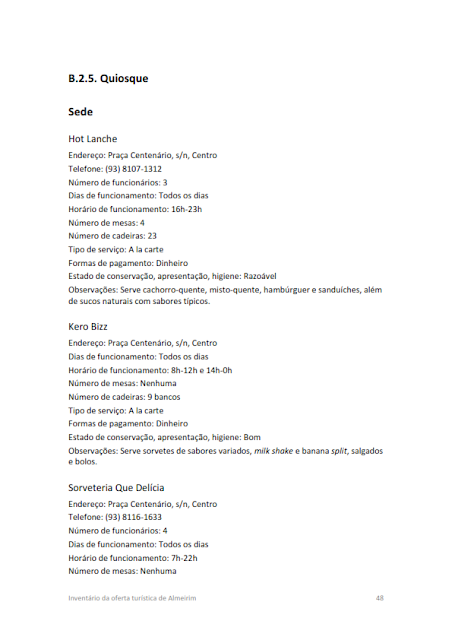 INVENTÁRIO DA OFERTA TURÍSTICA HIERARQUIZAÇÃO DE ATRATIVOS DIAGNÓSTICO DA INFRAESTRUTURA DE TURISMO RELATÓRIO DE OPORTUNIDADES DE NEGÓCIOS 2014.1. -  B.1. Serviços e equipamentos de hospedagem