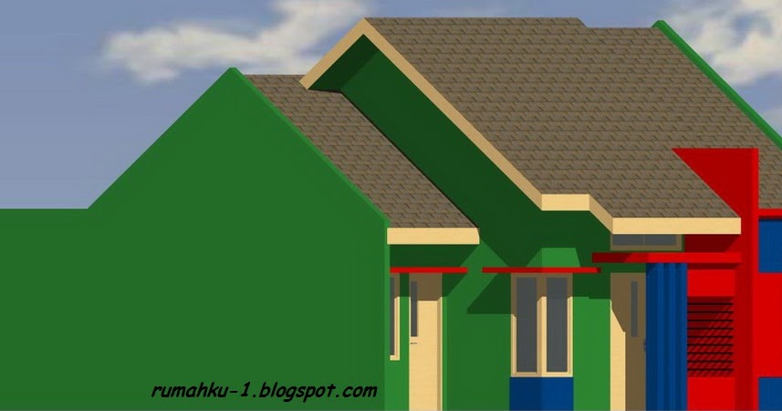 Rumahku-1: denah rumah minimalis 1 lantai rumah type 70/136