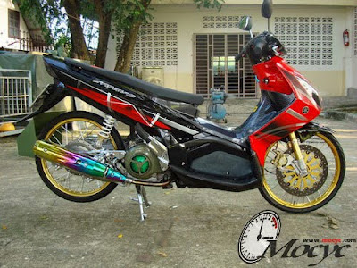 vixion modifikasi menggunakan pelek jari Satria Fu Modif Pelek Jari-Jari  modifikasi Honda beat velg jari Modifikasi pelek jari ala thailand