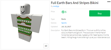 Full Earth Bars And Stripes Bikini