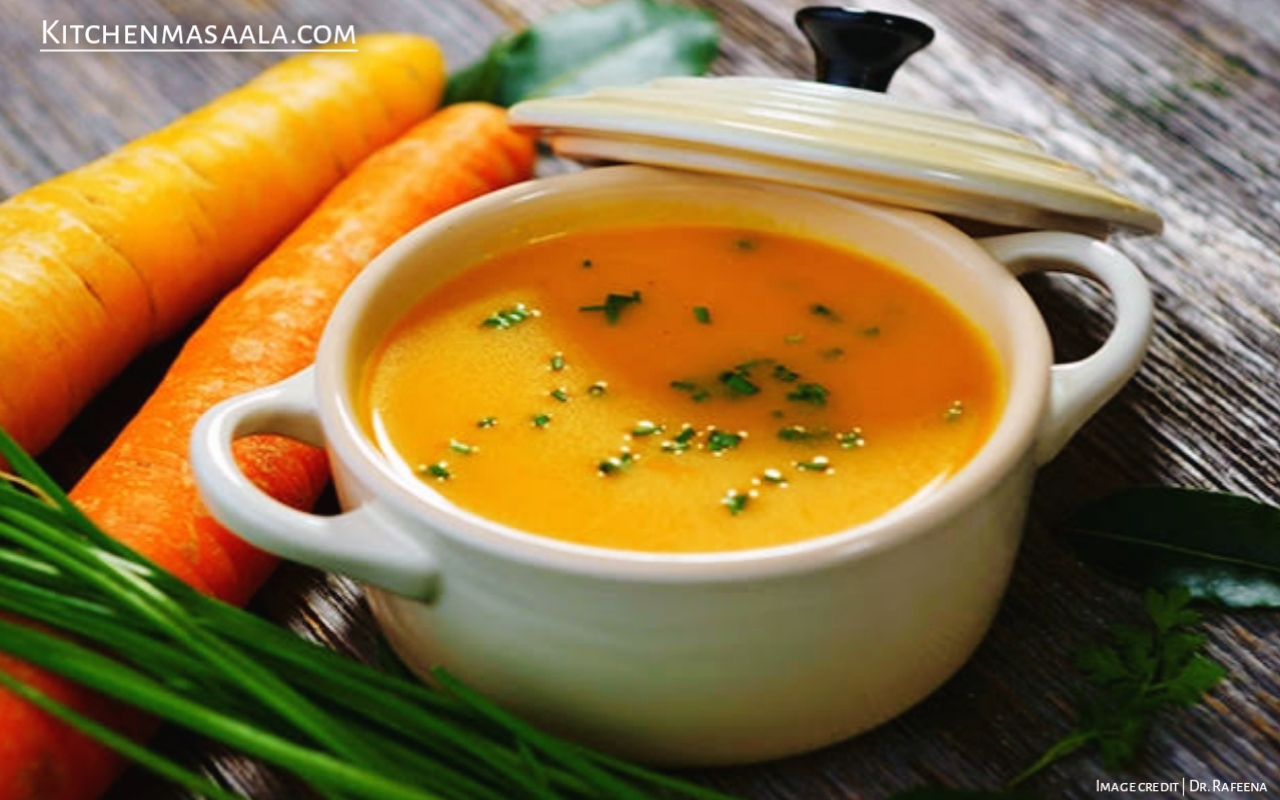 ये सूप है कमाल सर्दी हो या खांसी जुकाम तुंरत मिलेगा आराम गाजर अदरक का सूप रेसिपी || Carrot Ginger soup recipe in hindi, Carrot Ginger soup image, गाजर अदरक सूप फोटो, kitchenmasaala
