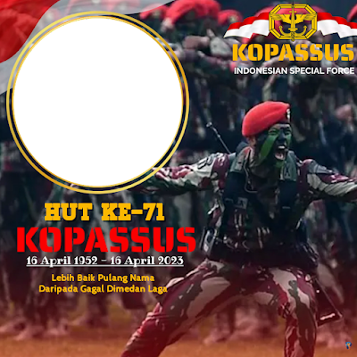 Pasang Twibon HUT KOPASSUS Ke 71 Tahun 2023