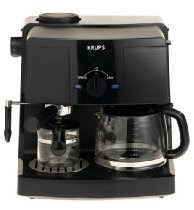 Krups XP1500 Coffee and Espresso Combination Machine, Black