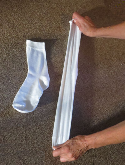 thin white socks