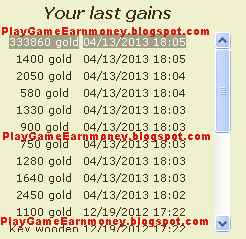 Gains from The Mini Jackpot