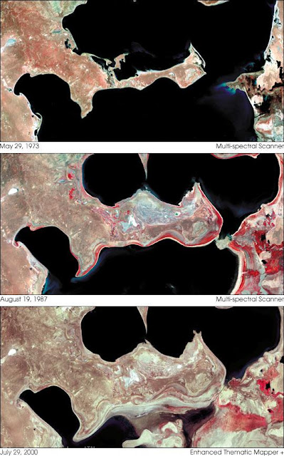 Foto Satelit Laut Aral 1979 - 2000