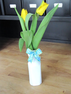 recycled juice bottle vase