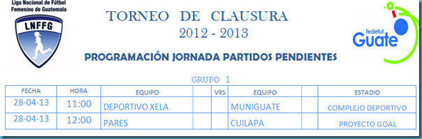 PARTIDOS REPROGRAMADOS