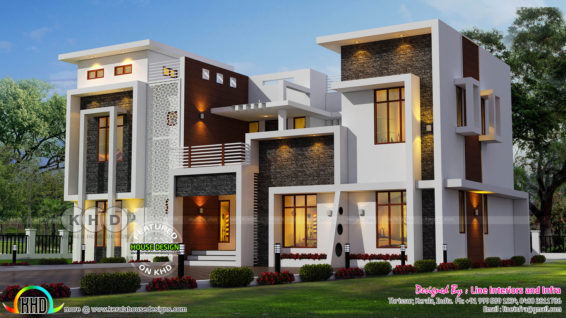 Luxurious modern contemporary Kerala home design - Kerala home design