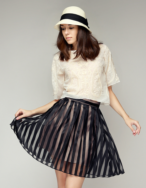 Striped Dreamer Organza Skirt