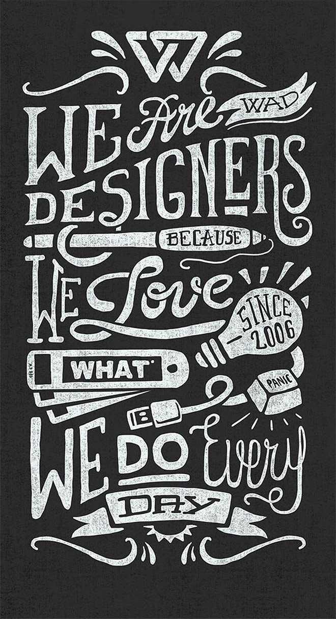 Inspirasi desain tipografi terbaik dan terbaru - We Are Designers by Fivestar