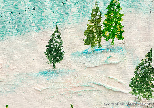 Layers of ink - December Daily Journal Tutorial by Anna-Karin Evaldsson. With Simon Says Stamp Forest Scenery stamp set.