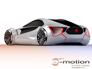 Design Modern Car Concept Peugeot E-motion French Super Car Future