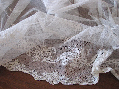 I also have over 120 inches of vintage wedding veil net