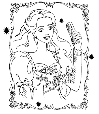 Barbie Coloring Sheets on Princess Coloring Pages