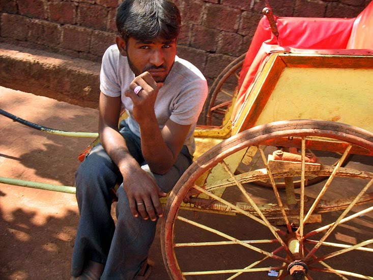 Rickshaw driver in Matheran in India