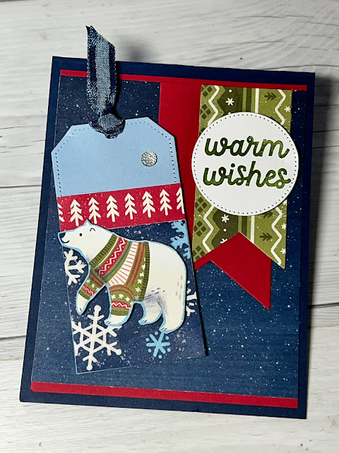 Holiday Greeting Card using the Stampin' Up! Beary Cute Stamp Set