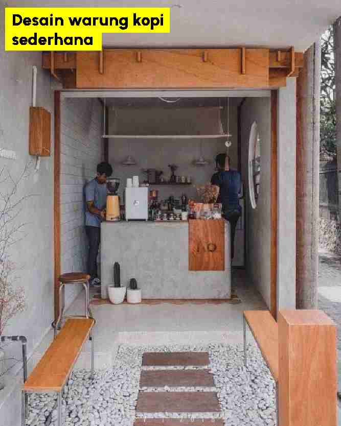 Desain warung kopi sederhana di kampung