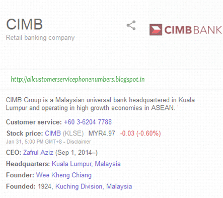 Cimb Bank Malaysia Customer Service Phone Number ...