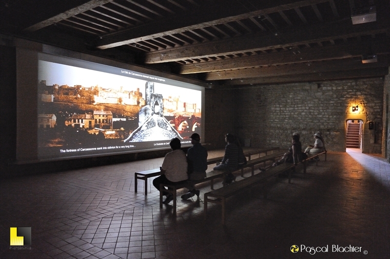 Salle de projection du château comtal de Carcassonne photo pascal blachier