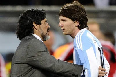 maradona critica a messi